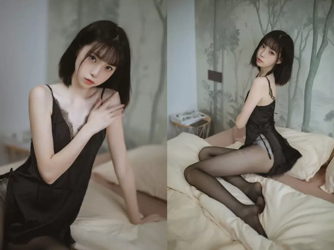 许岚LAN – 黑色蕾丝睡衣 [40P]