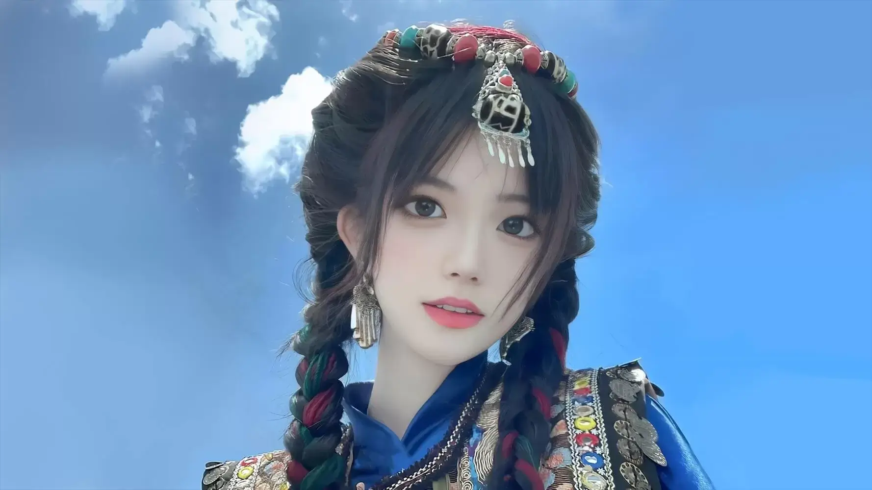 国风 西藏服饰 美女 4k电脑壁纸 4k手机壁纸