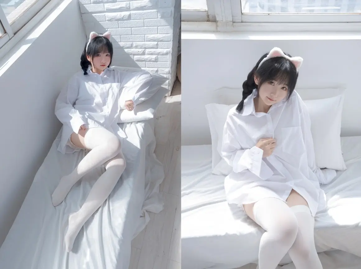 少女秩序 – EXVOL.07 猫猫 双马尾白丝衬衣+黑丝女仆 [29P-147MB]