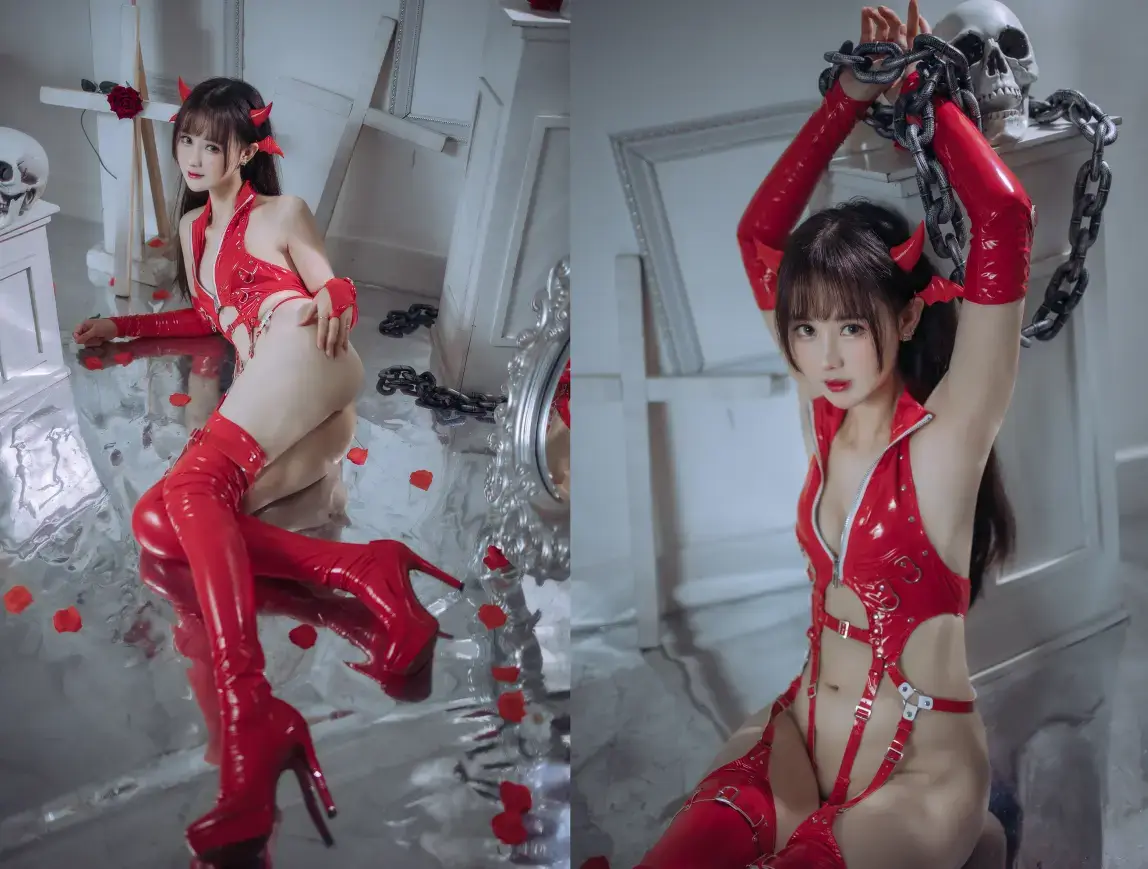 羽生三未 – 红色胶衣小恶魔